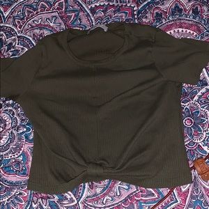 Green Hollister Crop Top